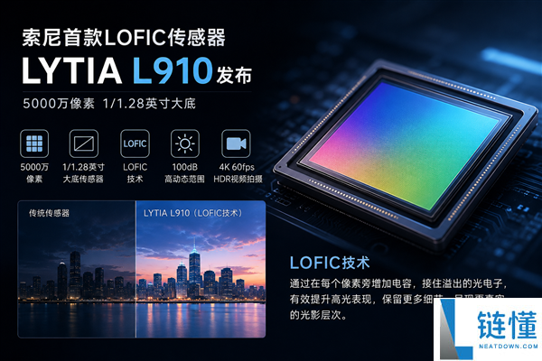 索尼发布首款LOFIC传感器LYTIA L910：5000万像素与1/1.28英寸超大底