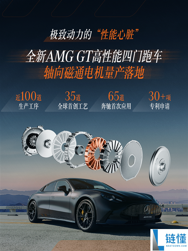 奔驰首款AMG GT搭载轴向磁通电机，零百加速仅需2.1秒！