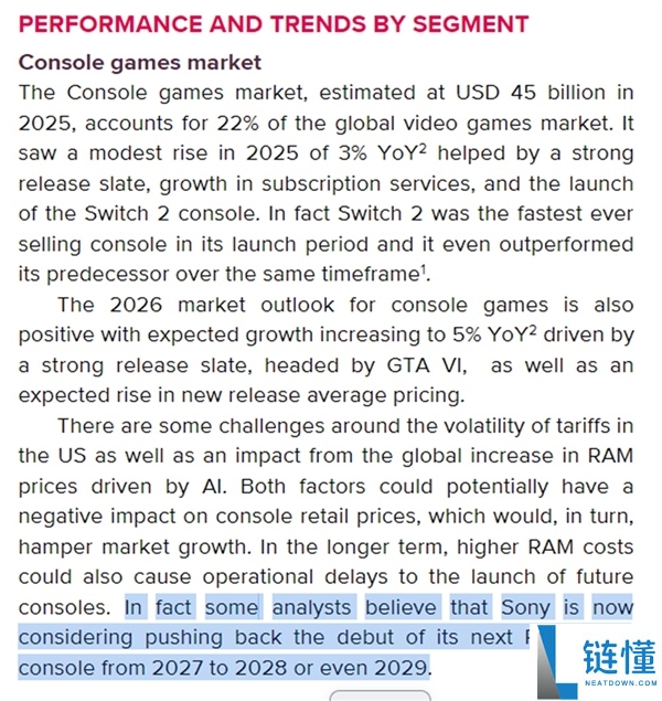 存储危机影响主机行业：PS6推迟至2029年发布！