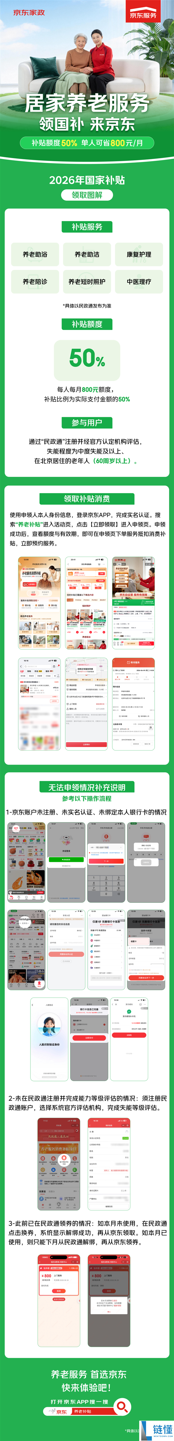 京东国补正式上线养老服务,每月最高可获50%补贴