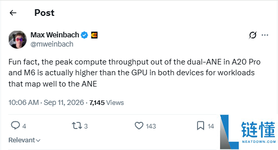 苹果A20 Pro曝光:双16核NPU强势提升AI算力超越GPU,助力端侧大模型应用