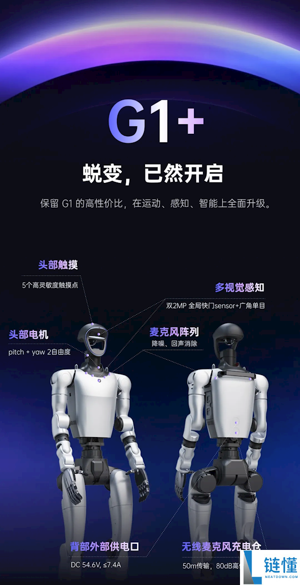 宇树科技发布人形机器人G1+:六项升级亮点及9.5万元标准版售价解析