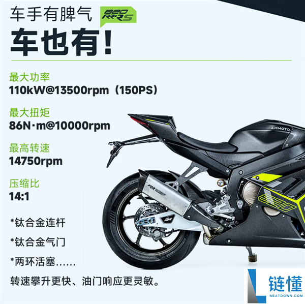 128000元张雪机车820RR-RC上市:赛道专属车型,禁止上路!