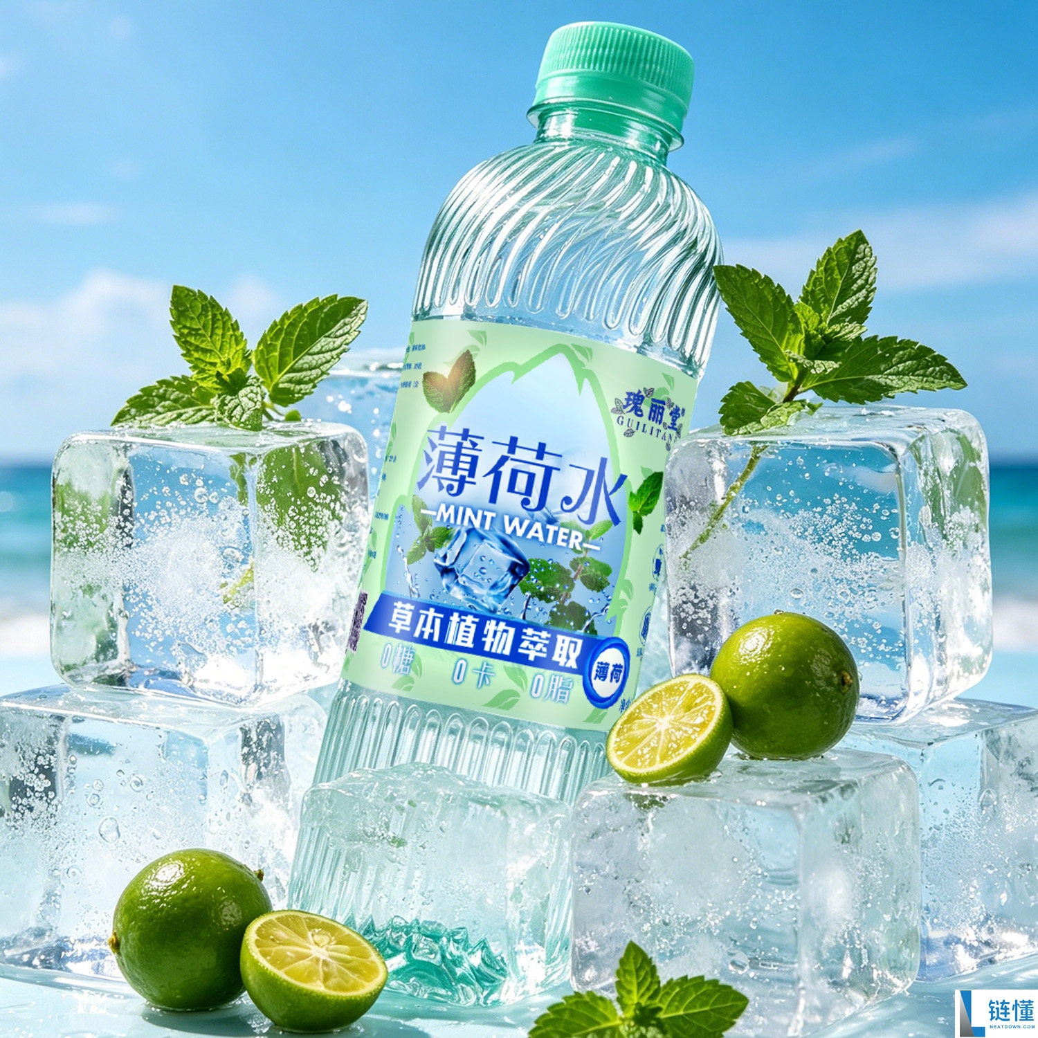 瑰丽堂无糖薄荷水8瓶仅需9.9元，夏季消暑清凉佳品！