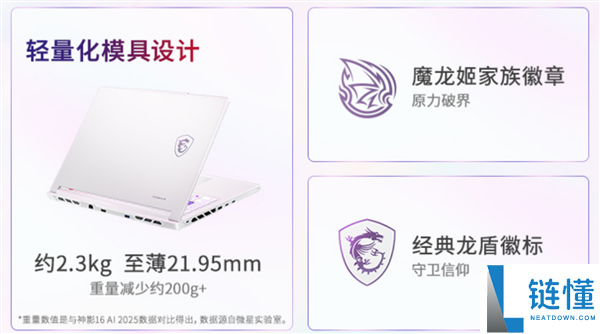微星神影16魔龙姬限定款锐龙版上市：首发仅8499元+双重礼盒优惠