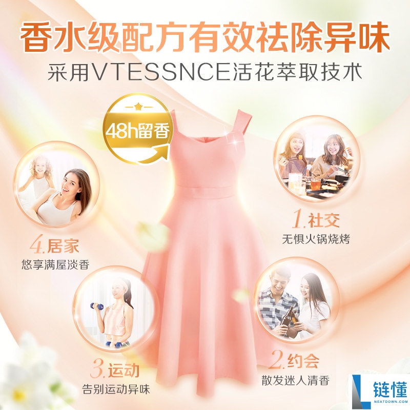立白小苍兰洗衣凝珠34颗*3盒，48小时持久留香仅售31.4元
