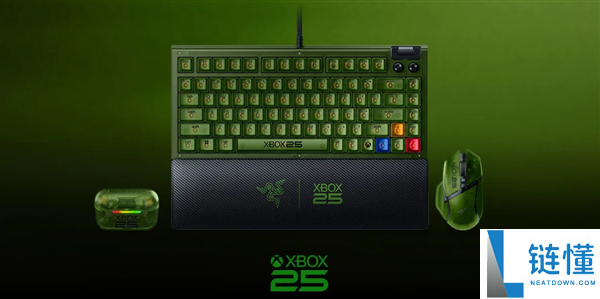 雷蛇发布Xbox 25周年限定外设：半透绿外壳键鼠耳机套装