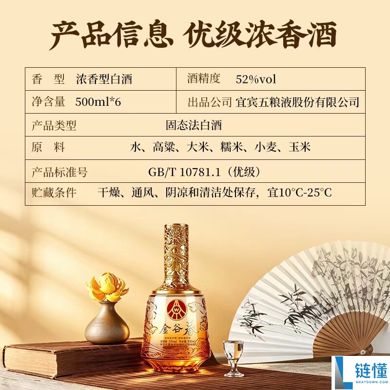 五粮液股份出品！金谷春白酒礼盒2瓶仅售158元，省100元比多多更划算