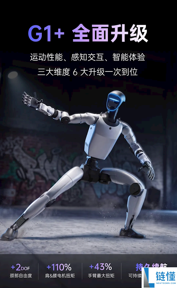 宇树科技发布人形机器人G1+：六项升级亮点及9.5万元标准版售价解析