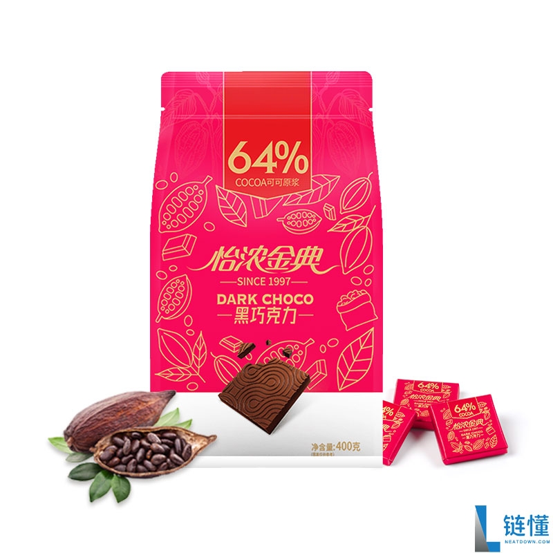 高达64%可可原浆怡浓黑巧，官旗大促仅需39元享受0.8斤！