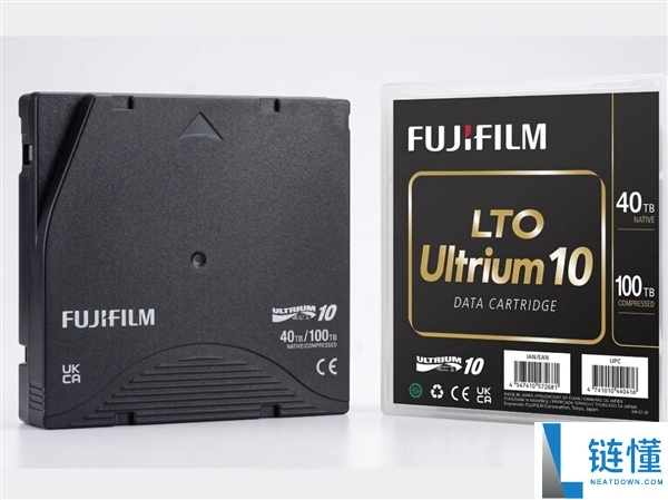 富士发布LTO-10磁带：单卷存储100TB，寿命达30年，售价3300元以上